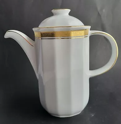 Buy Vintage White Porcelain Teapot Gold Trim Tirschenreuth Bavaria Germany Pristine  • 33.61£