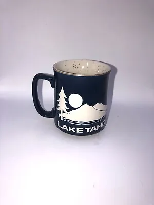 Buy Vintage Lake Tahoe Sun Rising Over Mountains Speckled Coffee Mug Tea Cup CA EUC • 12.29£
