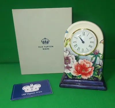 Buy Stunning Old Tupton Ware Mantle Clock With Tubelined Hand Painted Floral Design • 24.99£