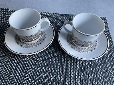 Buy PAIR OF Noritake Progression China PROGRESSION CUPS AND SAUCERS 9044 Japan • 8.98£
