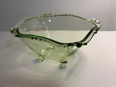 Buy Sowerby Art Deco Green Glass Bowl • 10£