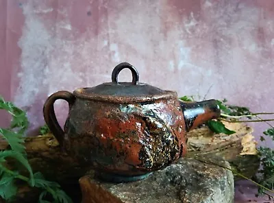 Buy Studio Pottery.  Tea Pot..Textured .single Cup...wabi Sabi • 36£