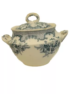 Buy Furnivals Versailles Pattern Blue White 2-Handle Serving Bowl With Lid • 42.89£