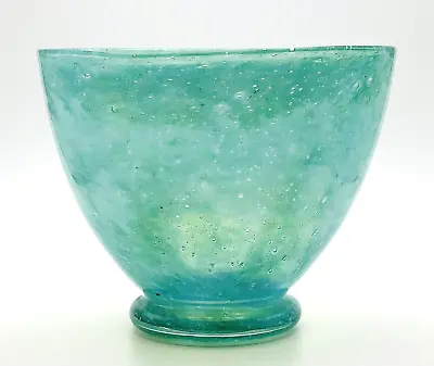 Buy William Butler Whitefriars Art Deco 1930s Cloudy Footed Art Glass Bowl • 170£