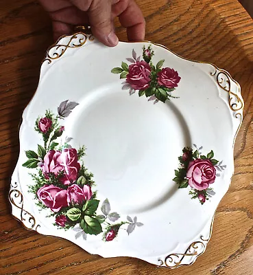 Buy Vtg Tuscan Moss Rose Bone China Plate Shabby Chic Pink Roses Made In England • 17.98£