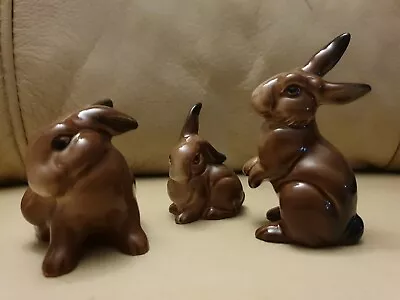 Buy Cute Brown China Rabbits By Beswick Model Numbers 824 823 826 • 15£