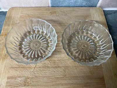 Buy Small Vintage Pressed Glass Bowl X2 • 9£