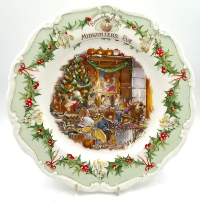 Buy BEAUTIFUL ROYAL DOULTON BRAMBLY HEDGE 8  PLATE MIDWINTER'S EVE  1st QUALITY • 49.95£