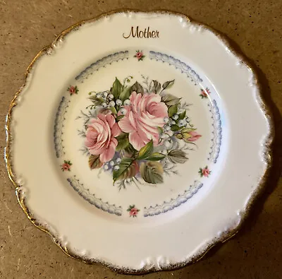 Buy Vintage Royal Vale Bone China Mothers Plate. With Gold Detail Edges/ Lettering • 4.99£