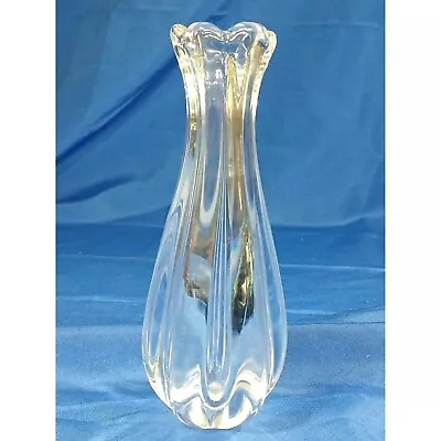 Buy Vtg Large Orrefors Lotus Flower Swung Crystal Glass Vase 9.75 Signed Art Deco • 48.10£