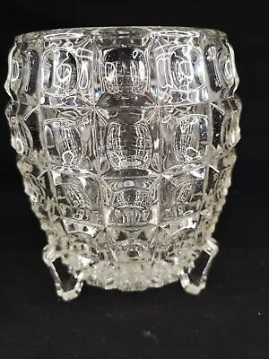 Buy  SKLO UNION GLASS LENS VASE CZECH LIBOCHOVICE 1940'S  Art Deco Geometric #L • 19.99£