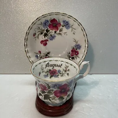 Buy Royal Albert Flower Of The Month Montrose Shape Cup & Saucer August Poppy • 21.68£