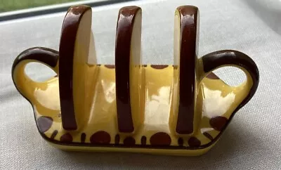 Buy Art Deco Carlton Ware 2 Slice Handled Toast Rack For Breakfast Tray In Yellow • 9.99£
