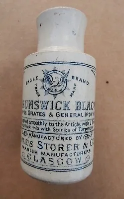 Buy Brunswick Blacking Pot Eagle Brand Storer Glasgow Household Stoneware Bottle • 19.99£