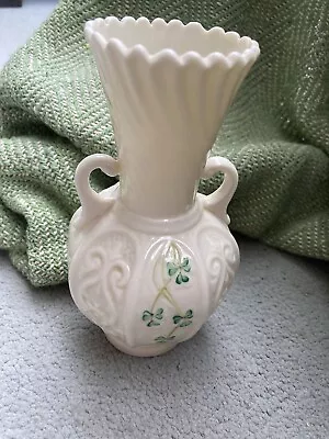 Buy Belleek  2 Handled  Shamrock Vase • 6.50£
