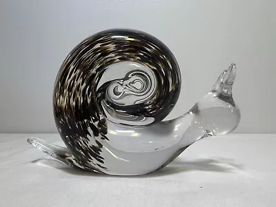 Buy Wedgwood Glass Snail Figure / Paperweight Clear Brown • 10£