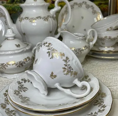 Buy Weimar Porcelain Tea Set, No Cheap Or Cracks • 275.40£