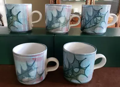 Buy The Tain Pottery Of Scotland Leaves Thistle Glenaldie 5 Coffee Mugs 3 1/8  • 86.86£