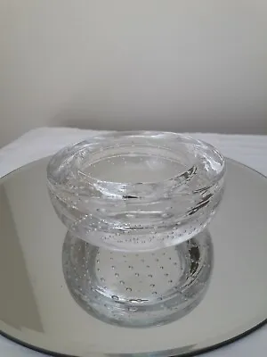 Buy Small Clear Art Glass Bubble Bowl Possibly White Friars Vintage Piece Of Glass. • 11.99£