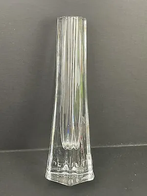 Buy Daum France Crystal Clear Heavy Bud Vase Signed Signature • 74.92£