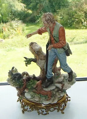 Buy Large Capodimonte Rare Figure The Hunter Sandro Maggioni Stands 36cm 1970s • 120£