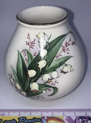 Buy Vintage CROWN DEVON Bud Vase With Snowdrops Motif 8cm • 6£