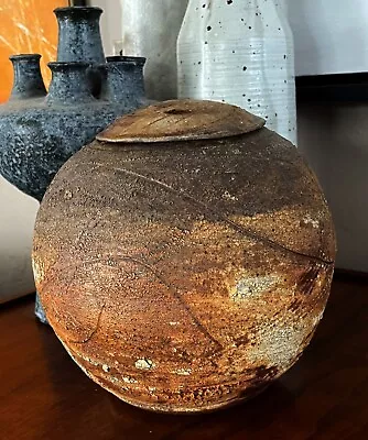 Buy Nan Coffin Doc Welty Log Creek Pottery Wood Fired Globular 8  Jar Pot Vase Mcm • 240.73£