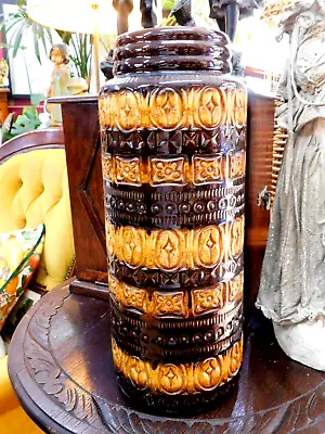 Buy Mid Century West German Fat Lava Vase / Scheurich / #289-41 / Floor Vase • 24.99£