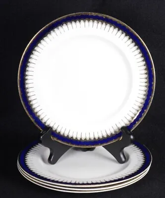 Buy (4) ALFRED MEAKIN Bleu De Roi BURNNAM Royal Blue & Gold Dinnerware: BREAD PLATES • 31.44£