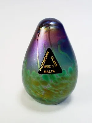 Buy Superb Phoenician Glass/malta Purple Iridescent 2.8   Art Glass Paperweight • 19.99£