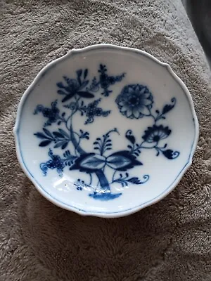Buy Small Meissen Blue Onion 4  Scalloped Bowl Vintage • 14.16£
