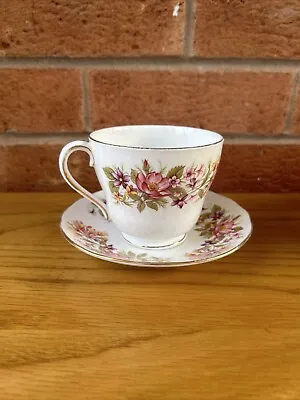 Buy Colclough Cascade Roses Tea Cup & Saucer Set Vintage Elegant Gold Trim • 9.99£