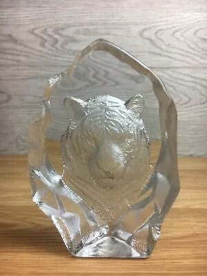 Buy Crystal Glass Tiger Paperweight 6.5  Tall  • 20.69£