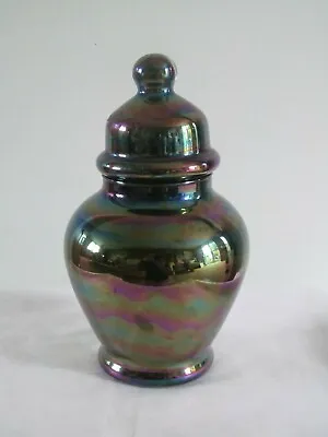 Buy La Mediterranea Hand Made In Spain Black Amethyst Fine Glass Ginger Jar • 6.95£