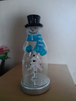 Buy Colour Changing Glass Snowman Christmas • 8£