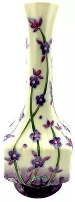 Buy Item- 6789 Old Tupton Ware 8  Tube Lined 4 Sided Bud Vase   Lavender   Boxed • 25.90£