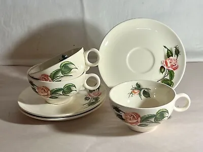 Buy 3 Universal Moss Rose Cups And Saucers • 17.12£