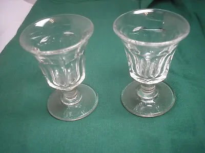 Buy 2 X  Antique  Glass Drinking Glass 8.5cm Tall • 12£