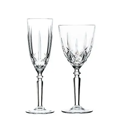 Buy RCR Crystal 12 Piece Orchestra Stemware Set Cut Glass Wine Champagne Glasses • 38£