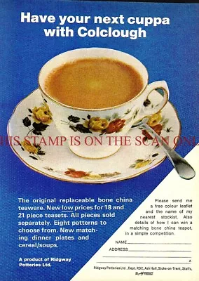 Buy Ridgway Potteries Ltd. COLCLOUGH Bone China Tea Sets ADVERT 1967 Print Ad 703/38 • 3.47£