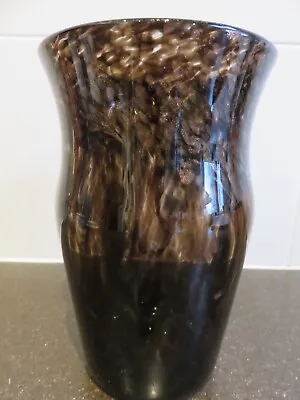 Buy Strathearn Scottish Brown Bronze Flecks - Azurene Vase - Leaping Salmon Pontil • 28£