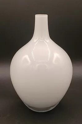 Buy IKEA Hand-Blown Art Glass Bud Vase Round White Hand Made Quality - 8  Tall EUC   • 17£