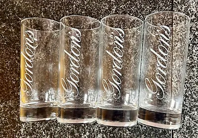 Buy 4 X Gordon's Gin Drinking Glass Tumblers Tall Long Cocktail Advertising G&T • 11£