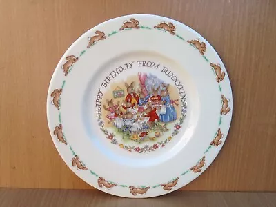 Buy Royal Doulton Happy Birthday From Bunnykins Bone China 8 Inch Plate Excellent • 7.99£