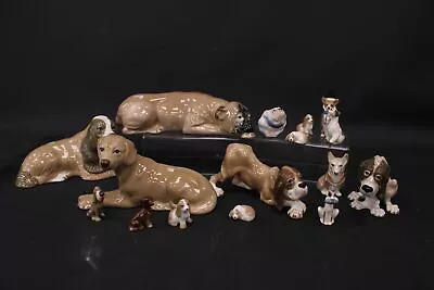 Buy Approx. 16 X SZEILER France Assorted Hand Crafted DOGS Ceramic ORNAMENTS -B77 • 16£