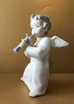 Buy Lladro Porcelain Figurine ANGEL PLAYING A FLUTE C1989 4540 7 Inches • 25£