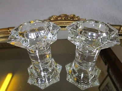 Buy 2 Lovely Vintage Arabia Finland Crystal / Glass Star Shape Candle Holders • 10.95£