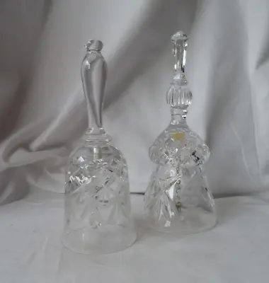 Buy 2 X Lead Crystal Glass Bells • 10£