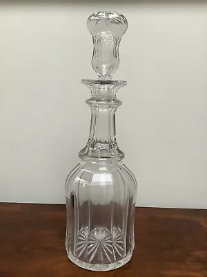 Buy Antique 'Newcastle' Bell Shape Pillar Cut Glass Decanter C1850 Victorian • 34.99£