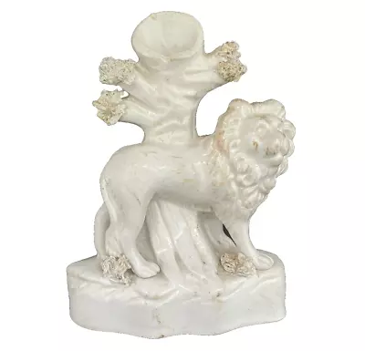 Buy Staffordshire Fine & Rare Blanc De Chine Lion Spill Vase - Superb Example C1800s • 99.99£